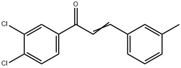 (2E)-1-(3,4-dichlorophenyl)-3-(3-methylphenyl)prop-2-en-1-one, 1354942-34-9, 结构式