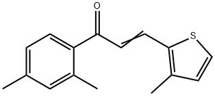 (2E)-1-(2,4-dimethylphenyl)-3-(3-methylthiophen-2-yl)prop-2-en-1-one Struktur