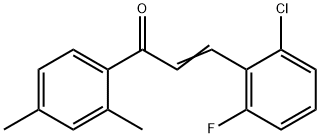(2E)-3-(2-chloro-6-fluorophenyl)-1-(2,4-dimethylphenyl)prop-2-en-1-one 结构式