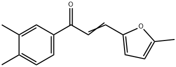(2E)-1-(3,4-dimethylphenyl)-3-(5-methylfuran-2-yl)prop-2-en-1-one Struktur