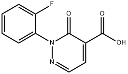 2-(2-Fluoro-phenyl)-3-oxo-2,3-dihydro-pyridazine-4-carboxylic acid 化学構造式