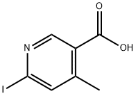 6-Iodo-4-methyl-nicotinic acid Struktur