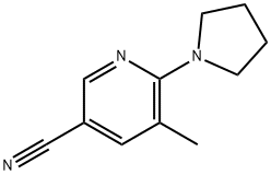 5-Methyl-6-pyrrolidin-1-yl-nicotinonitrile Structure