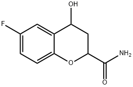 6-Fluoro-4-hydroxy-chroman-2-carboxylic acid amide Structure