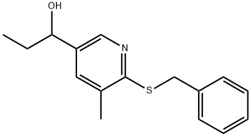 1-(6-Benzylsulfanyl-5-methyl-pyridin-3-yl)-propan-1-ol Structure