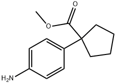 1-(4-氨基苯基)环戊烷-1-甲酸甲酯, 135569-20-9, 结构式