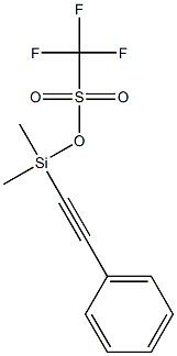 二甲基(2-苯基乙炔基)硅烷基 三氟甲磺酸盐 结构式