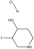 3-Fluoropiperidin-4-ol hydrochloride 结构式