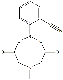2-(6-Methyl-4,8-dioxo-1,3,6,2-dioxazaborocan-2-yl)benzonitrile Struktur