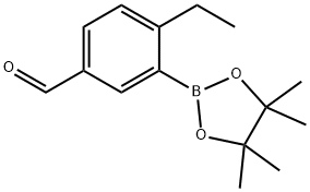 4-乙基-3-(4,4,5,5-四甲基-1,3,2-二氧杂硼烷-2-基)苯甲醛,1356951-57-9,结构式