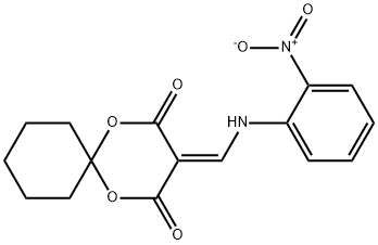 3-(((2-nitrophenyl)amino)methylene)-1,5-dioxaspiro[5.5]undecane-2,4-dione 结构式