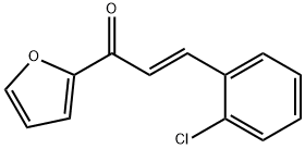 (2E)-3-(2-chlorophenyl)-1-(furan-2-yl)prop-2-en-1-one 化学構造式