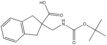 2-Bocaminomethyl-indan-2-carboxylic acid Struktur