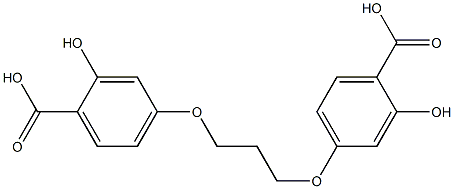 Benzoic acid, 4,4'-[1,3-propanediylbis(oxy)]bis[2-hydroxy- 化学構造式