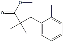 2,2-ジメチル-3-(O-トリル)プロパン酸メチル 化学構造式