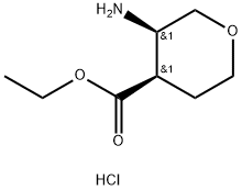 CIS-ETHYL 3-AMINOTETRAHYDRO-2H-PYRAN-4-CARBOXYLATE HCL 化学構造式