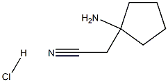 2-(1-氨基环戊基)乙腈盐酸盐,1363405-41-7,结构式