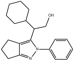 2-CYCLOHEXYL-2-(2-PHENYL-2,4,5,6-TETRAHYDROCYCLOPENTA[C]PYRAZOL-3-YL)ETHANOL Structure