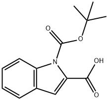 1-(tert-butoxycarbonyl)-1H-indole-2-carboxylic acid Struktur