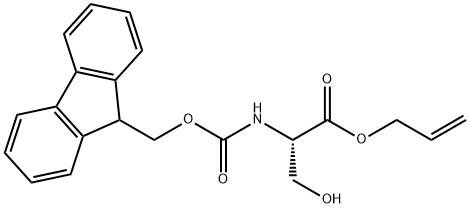 丙-2-烯-1-基(2S)-2-({[(9H-芴-9-基)甲氧基]羰基}氨基)-3-羟基丙酸酯,136497-85-3,结构式