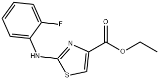 ETHYL 2-[(2-FLUOROPHENYL)AMINO]-1,3-THIAZOLE-4-CARBOXYLATE,1366234-05-0,结构式