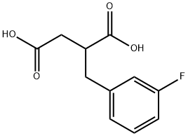 2-(3-fluorobenzyl)succinic acid 化学構造式