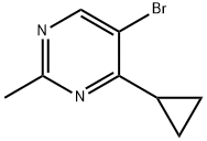 5-溴-4-环丙基-2-甲基嘧啶 结构式