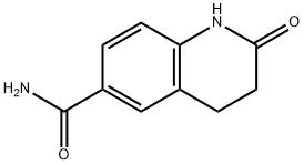 2-OXO-1,2,3,4-TETRAHYDROQUINOLINE-6-CARBOXAMIDE 化学構造式