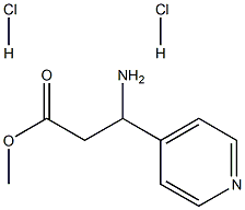 Methyl 3-amino-3-(pyridin-4-yl)propanoate dihydrochloride 化学構造式