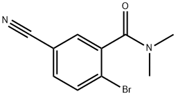 苯甲酰胺,2-溴-5-氰基-N,N-二甲基,1369813-45-5,结构式