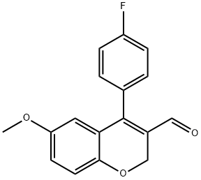 4-(4-Fluoro-phenyl)-6-methoxy-2H-chromene-3-carbaldehyde|4-(4-氟苯基)-6-甲氧基-2H-1-苯并吡喃-3-甲醛