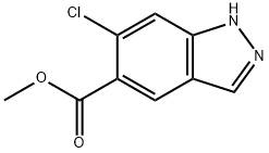 6-Chloro-1H-indazole-5-carboxylic acid methyl ester,1372629-24-7,结构式