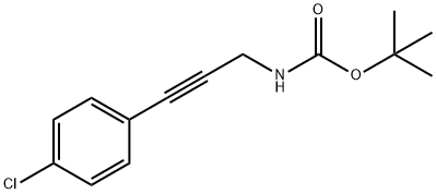 (3-(4-氯苯基)丙-2-炔-1-基)氨基甲酸叔丁酯, 1373160-28-1, 结构式