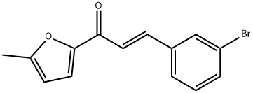 (2E)-3-(3-bromophenyl)-1-(5-methylfuran-2-yl)prop-2-en-1-one Struktur