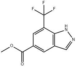 7-(三氟甲基)-1H-吲唑-5-羧酸甲酯,1374258-44-2,结构式