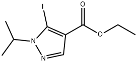 5-ヨード-1-イソプロピル-1H-ピラゾール-4-カルボン酸エチル 化学構造式