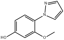 3-甲氧基-4-(1H-吡唑-1-基)苯酚, 1374309-20-2, 结构式