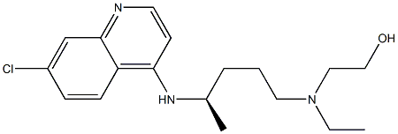 2-[[(4R)-4-[(7-chloroquinolin-4-yl)amino]pentyl]-ethylamino]ethanol,137433-23-9,结构式