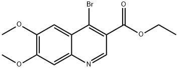 4-Bromo-6,7-dimethoxy-quinoline-3-carboxylic acid ethyl ester, 1378260-93-5, 结构式
