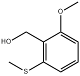 2-甲氧基-6-(甲基硫烷基)苯基]甲醇 结构式
