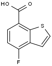 4-氟-1-苯并噻吩-7-羧酸, 1379164-23-4, 结构式