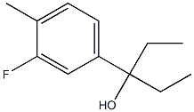 3-(3-fluoro-4-methylphenyl)pentan-3-ol Struktur