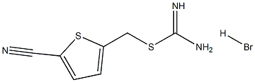 (5-Cyano-2-thienyl)methyl imidothiocarbamate hydrobromide Structure