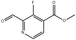 METHYL 3-FLUORO-2-FORMYLISONICOTINATE 化学構造式