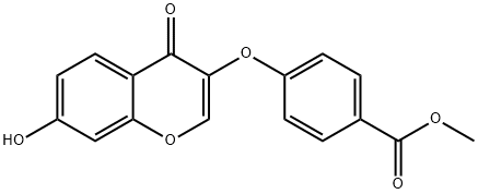 methyl 4-((7-hydroxy-4-oxo-4H-chromen-3-yl)oxy)benzoate 结构式