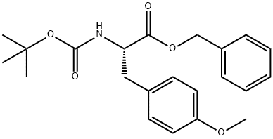 2-tert-Butoxycarbonylamino-3-(4-methoxy-phenyl)-propionic acid benzyl ester 化学構造式