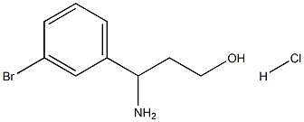 3-アミノ-3-(3-ブロモフェニル)プロパン-1-オール塩酸塩 化学構造式