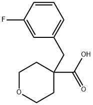 4-[(3-Fluorophenyl)methyl]oxane-4-carboxylic acid Structure