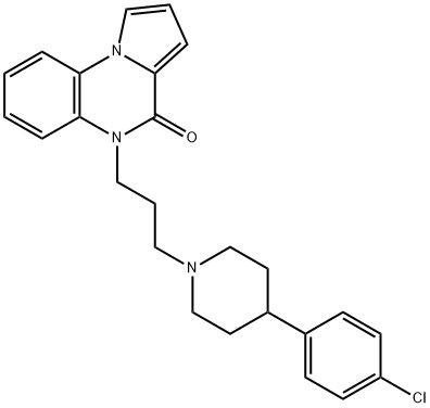Pyrrolo[1,2-a]quinoxalin-4(5H)-one,5-[3-[4-(4-chlorophenyl)-1-piperidinyl]propyl]- Structure
