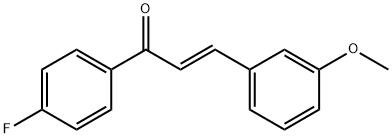 (2E)-1-(4-フルオロフェニル)-3-(3-メトキシフェニル)プロプ-2-エン-1-オン 化学構造式